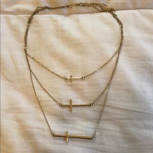 Cross Tier Necklace
